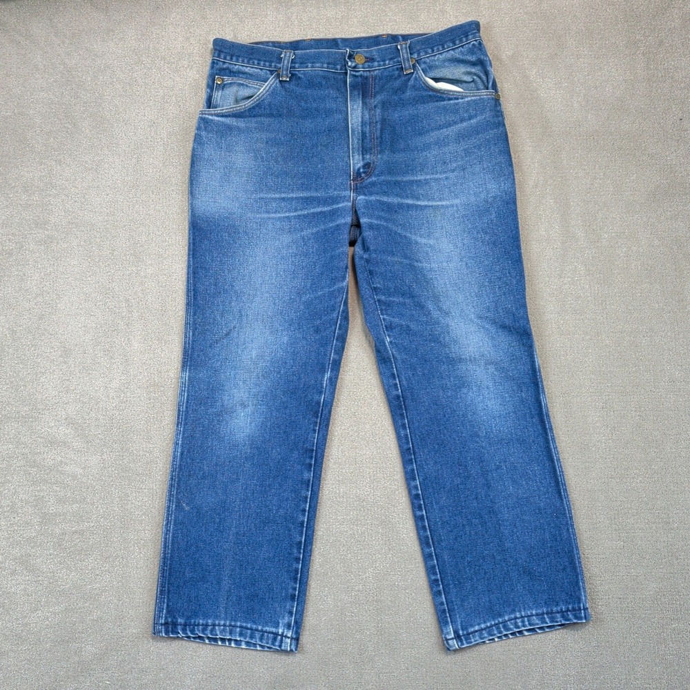 Sedgefield Vintage 34x30 Mens Blue Straight Leg Denim Jeans Made in USA 33x27.5
